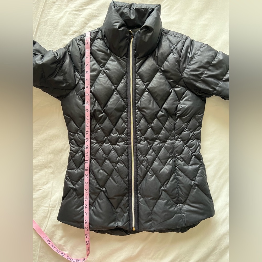 Athleta Black Down Puffer Jacket, Medium - image 8